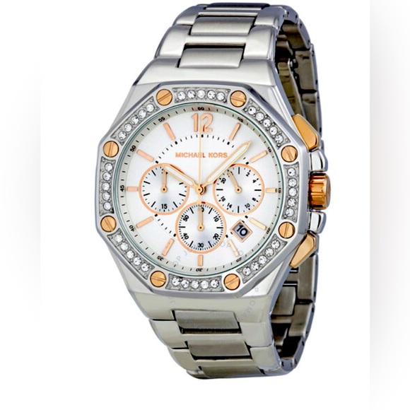 Michael Kors Knox Chronograph Stainless Steel Ladies Watch MK5504 - Picture 1 of 7